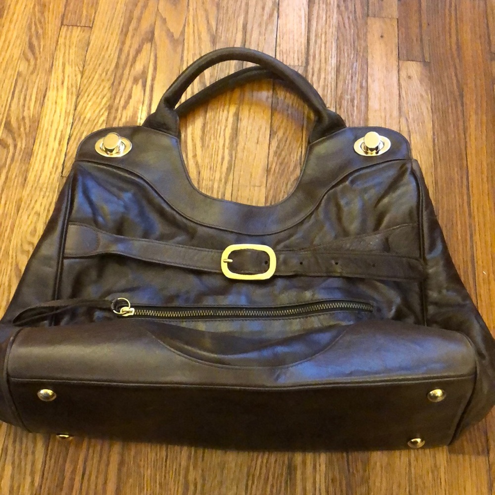 Foley and Corinna chocolate leather bag